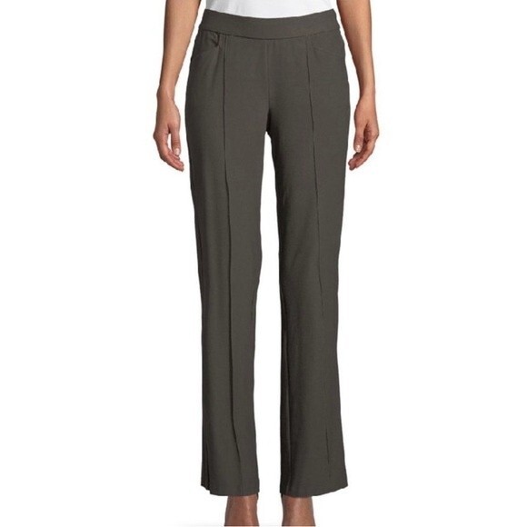 Eileen Fisher Stretch Crepe Bootcut Pull-On Trouser Pants in Rye Women’s Size XS - Picture 1 of 12
